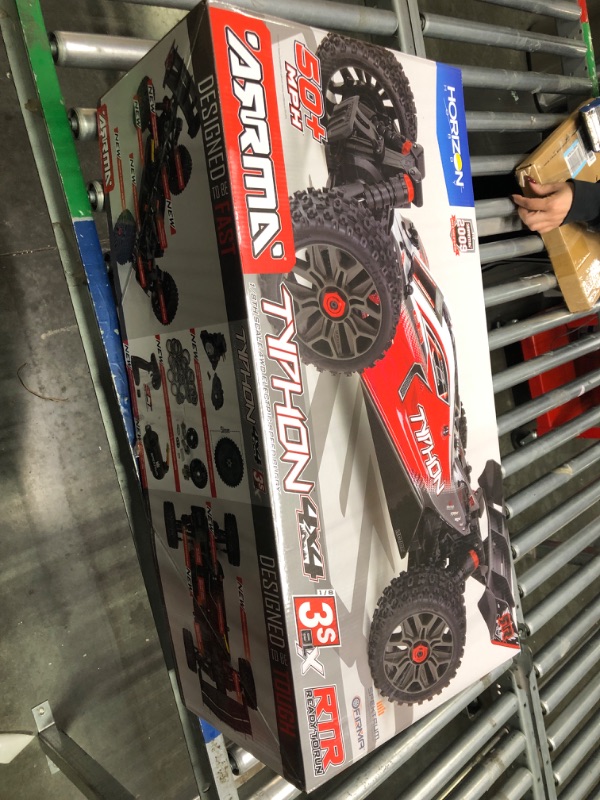 Photo 2 of ARRMA 1/8 Typhon 4X4 V3 3S BLX Brushless Buggy RC Truck RTR (Transmitter and Receiver Included, Batteries and Charger Required), Red, ARA4306V3