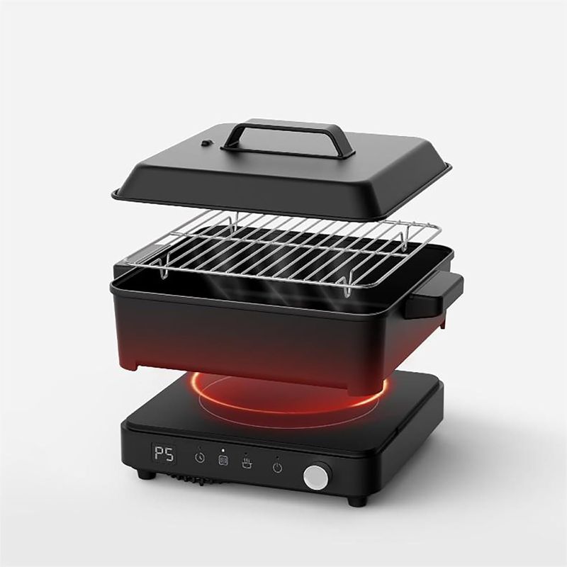 Photo 1 of **SOLD AS PARTS**Portable Induction Cooktop, 1500W Induction Cooktop with 6 Temperature 8 Power Settings, 99 Minutes Timer, Including 8L Cast Iron Cooking Pot and Cast Iron Pan