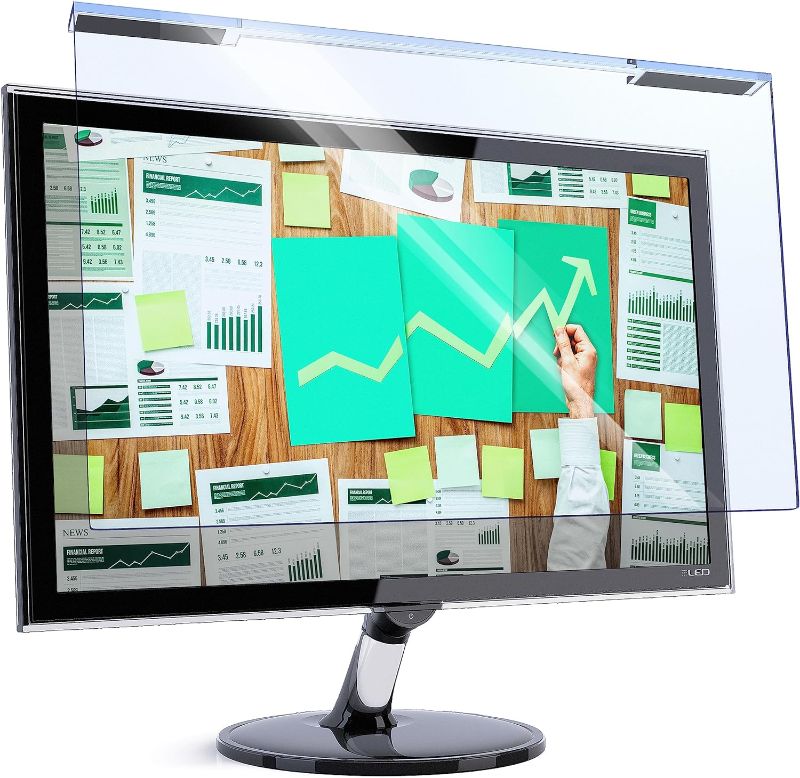 Photo 1 of VINTEZ Blue Light Blocking Screen Protector Panel for 24 inch Diagonal LED PC Monitor Anti-UV Eye Protection Filter Film - Widescreen Monitor Frame Hanging Type