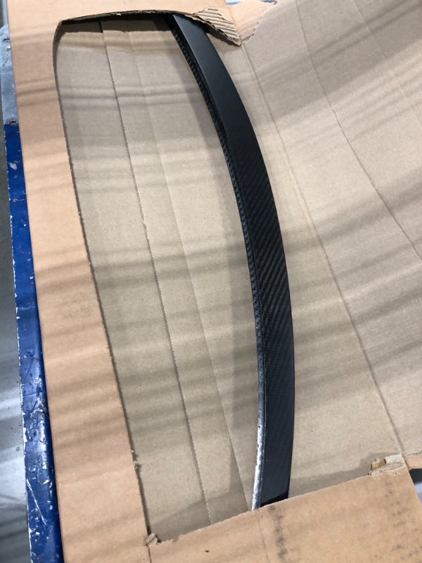 Photo 1 of Leeiion Real Carbon Fiber Spoiler for Tesla Model Y Rear Lip Trunk Matte Spoiler with Adhesive Backing Tail Spoiler Wing Fit Tesla 2017-2023 Model Y (Matte Carbon Fiber) MY-Spoiler-Matte MY-Spoiler-Matte