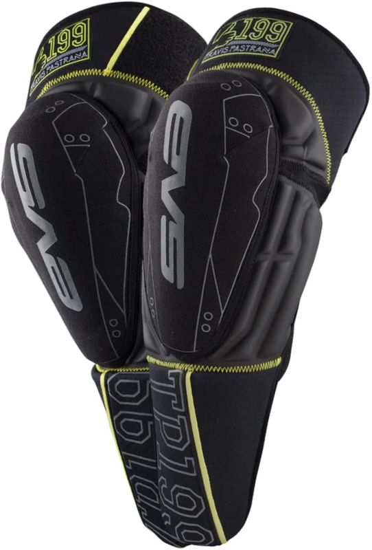 Photo 1 of EVS Sports TP199 Knee / Shin Guard, (Black / Hi-Viz Yellow, Large/X-Large)
