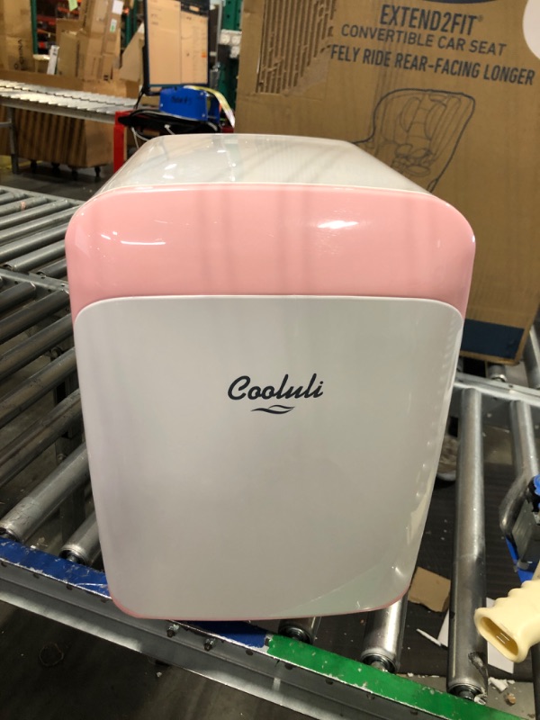 Photo 3 of ** Needs a vent replacement ** Cooluli 15L Mini Fridge for Bedroom - Car, Office Desk & College Dorm Room - 12V Portable Cooler & Warmer for Food, Drinks, Skin Care, Beauty, Makeup & Cosmetics - AC/DC Small Refrigerator (Pink) 15 Liter Pink