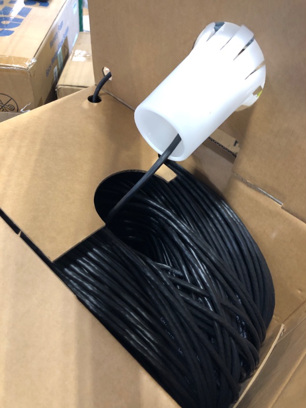 Photo 1 of CAT6 Plenum (CMP) Cable 1000FT | Network Analyzer Test Passed | 23AWG 4Pair, Solid 550MHz Network Cable 10Gigabit UTP, Available in Blue, White, Green, Gray, Black, Red & Yellow Color (Black)
