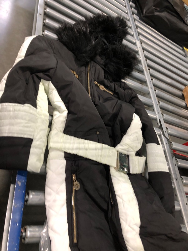 Photo 4 of **Some of the white has greenish tint**
Yousify Womens Winter Onesies Ski Jumpsuits Outdoor Sports Waterproof Snowsuit Removable Fur Collar Coat Jumpsuit 01-black 