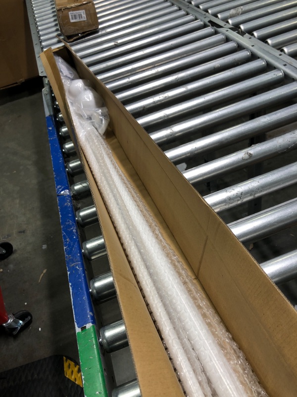 Photo 1 of Meriville 1-Inch Diameter Ball Telescoping Double Window Treatment Curtain Rod, 48-Inch to 84-Inch, Glossy White 48"-84" Glossy White