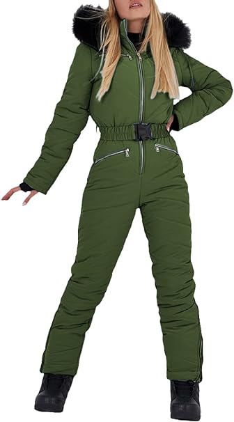 Photo 1 of Aoysky Women Winter Onesies Ski Jumpsuit Outdoor Sports Snowsuit Fur Collar Coat Jumpsuit with Hoodies Ski Jackets and Pants
*unknown size ** 
**not exact picture* 
