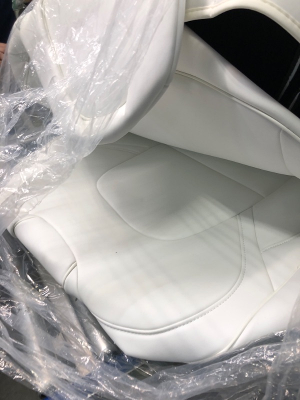 Photo 4 of LOZUZ Seat Covers for Tesla Model Y Seat Covers 2023-2020 White Organosilicon Car Seat Accessories(White Organosilicon-Full Set) White Organosilicon Model Y Full Set