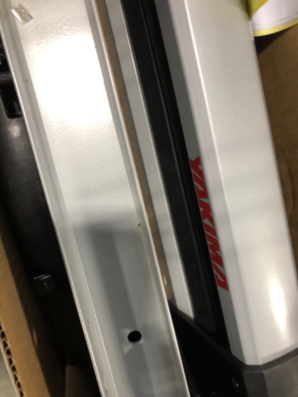Photo 1 of YAKIMA, PowderHound 6 Ski & Snowboard Mount, Fits Up to 2 Pairs of Skis or Snowboards, Rides Quietly, Fits Most Roof Racks, Black and silver 