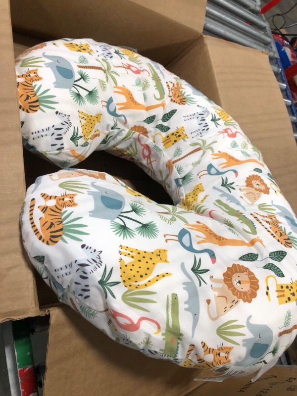 Photo 4 of Boppy Nursing Pillow Cover, Spice Woodland Animals, Cotton Blend Fabric, Fits Boppy Bare Naked, Original and Luxe Breastfeeding Pillow, Awake Time Only