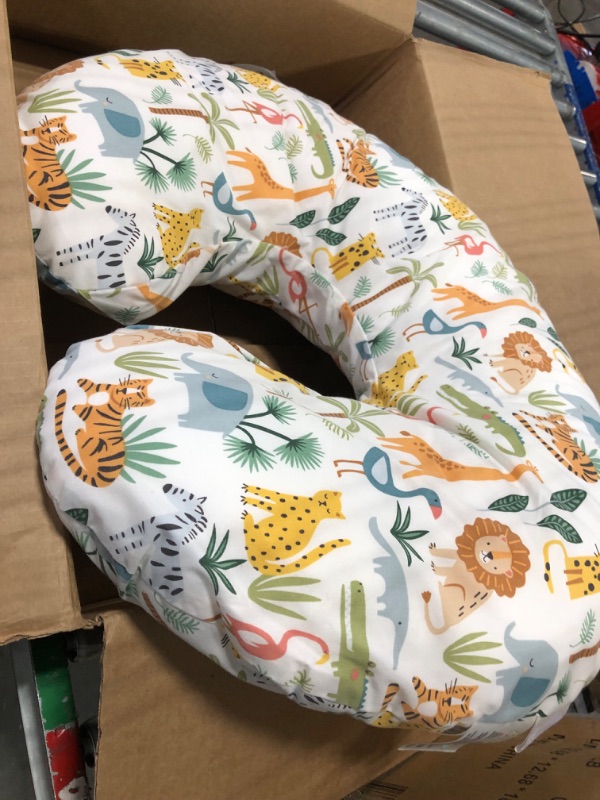 Photo 3 of Boppy Nursing Pillow Cover, Spice Woodland Animals, Cotton Blend Fabric, Fits Boppy Bare Naked, Original and Luxe Breastfeeding Pillow, Awake Time Only