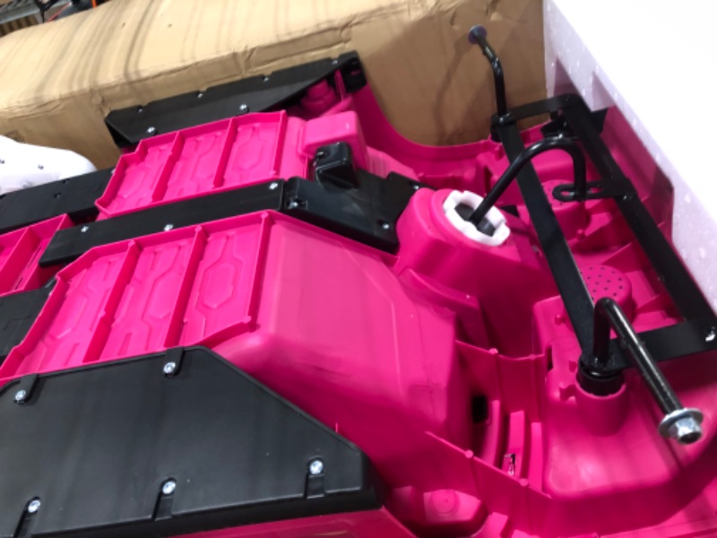 Photo 5 of ******MISSING REMOTE//NON FUNCTIONAL******Costzon Ride on Car, 12V Licensed Chevrolet Tahoe Battery Powered Electric Vehicle w/ 2.4G Remote Control, High/Low Speed, Music, Lights, MP3/USB/FM, Spring Suspension, Electric SUV for Kids (Pink)
Roll over image