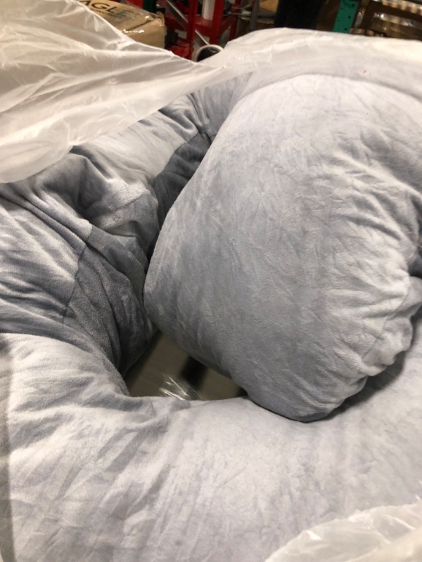Photo 3 of **USED** Pharmedoc Pregnancy Pillows, U-Shape Full Body Pillow - Jumbo Size Grey - Pregnancy Pillows for Sleeping - Body Pillows for Adults, Maternity Pillow and Pregnancy Must Haves (BPJM-SP01-BLGY) Jumbo Grey