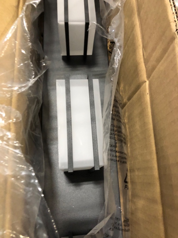 Photo 1 of 3 Color Temperature Dimmable Vanity Lights for Bathroom LED Black 4 Light Bathroom Vanity Light Fixtures Acrylic Stainless Steel Square Shade Bathroom Light Fixtures over Mirror, ETL Certificated Black- Square Shade 4 Lights