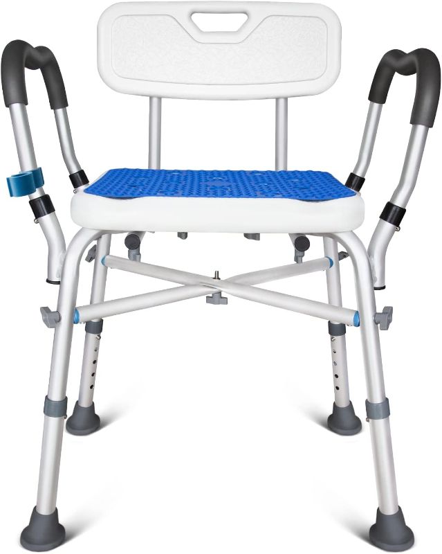 Photo 1 of 
Roll over image to zoom in







4 VIDEOS
Bath Chair with Arms, Medical Shower Seat, Bariatric Bath Stool Safety Shower Bench with Reinforced Crossing bar for Elderly, Adults, Disabled