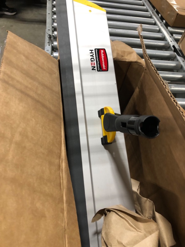 Photo 1 of Rubbermaid Commercial Products, Lightweight HYGEN Quick-Connect Mop Frame for Wet or Dry/Dust Pads, 17 Inch, FGQ56000YL00 (Handle not included), Yellow 17-Inch Frame