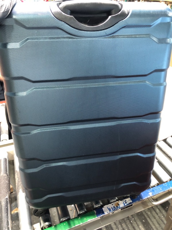 Photo 2 of ** HANDLE STIFF** Samsonite Omni PC Hardside Expandable Luggage with Spinner Wheels, Checked-Large 28-Inch, Teal Checked-Large 28-Inch Teal