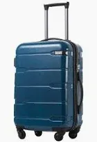 Photo 1 of Coolife Luggage Suitcase PC+ABS Spinner Built-In TSA lock 20in 24in 28in Carry on (Caribbean Blue., S(20in_carry on))