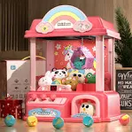 Photo 1 of Claw Machine for Kids, Mini Vending Machines Arcade Candy Indoor Claw Game Prizes Toy, Electronic Pink Cool Fun Things Small Christmas Toys for Girls?Gifts for Girl 5 6 7 8 9 10 Year Old