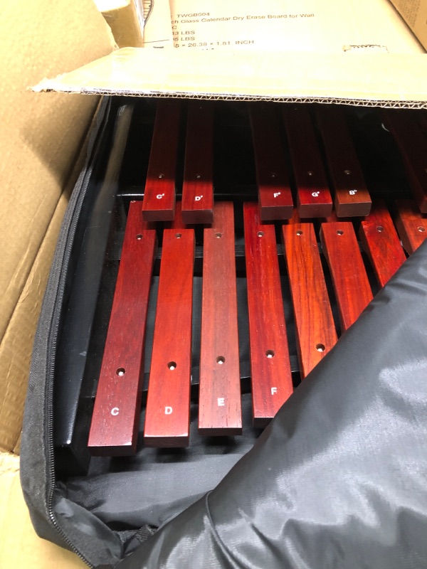 Photo 1 of 37 Note Glockenspiel Xylophone,Professional Wooden Glockenspiel Xylophone with Mallet and Adjustable Stand,Xylophone Bell Kit for Adult Beginner Students