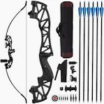 Photo 1 of 30-40lbs Archery Recurve Bows Set,Bow and Arrow Adults,Suitable for Outdoor Hunting, Target Practice, Universal Bow for Left and Right Hands Training set ** not exct photo**