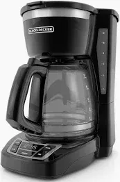 Photo 1 of **USED** ** NEEDS CLEANED ** BLACK+DECKER 5-Cup Digital Coffee Maker, CM1160B, Programmable, Washable Basket Filter, Sneak-A-Cup, Auto Brew, Water Window, Keep Hot Plate, Black 