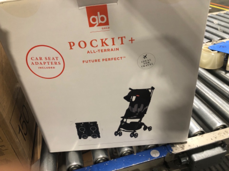 Photo 2 of gb Pockit+ All-Terrain, Ultra Compact Lightweight Travel Stroller with Canopy and Reclining Seat in Velvet Black Velvet Black Pockit+ All Terrain