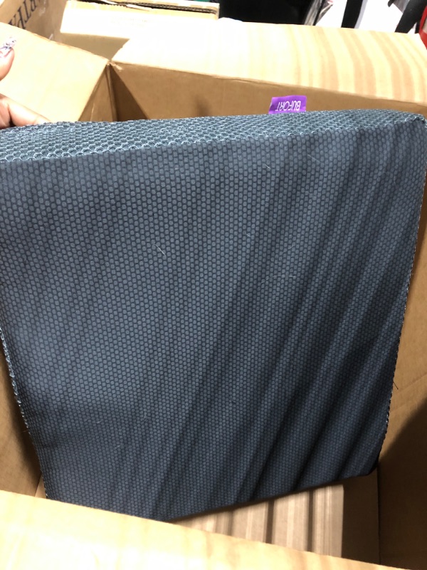 Photo 3 of **USED** Seat Cushion Office Chair Pad: 4 Inch Extra Thick Dual Layer Memory Foam Seat Cushions for Coccyx Tailbone Sciatica Back Pain Relief, Soft Support Long Sitting for Computer Desk, Wheelchair, Car Seat Grey