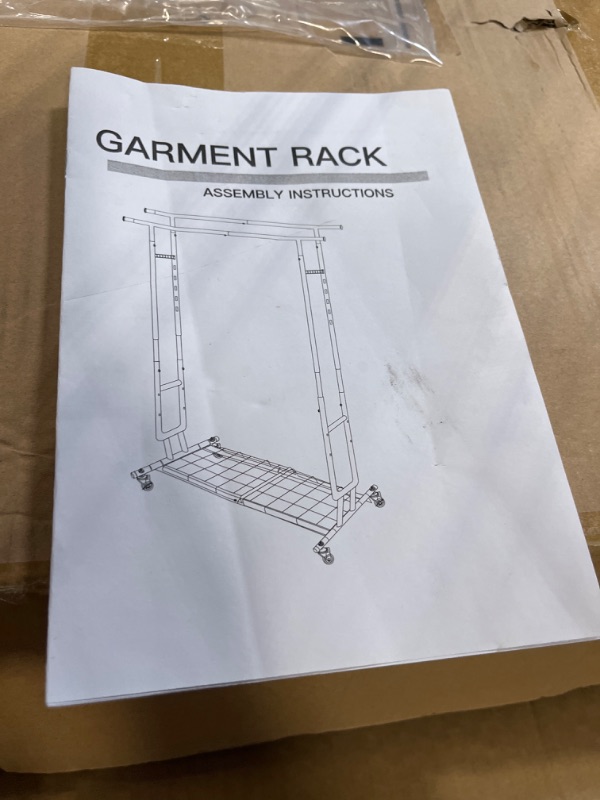 Photo 3 of **FOR PARTS ONLY PARTS MIXED ** Double Rail Clothing Garment Rack, Chrome