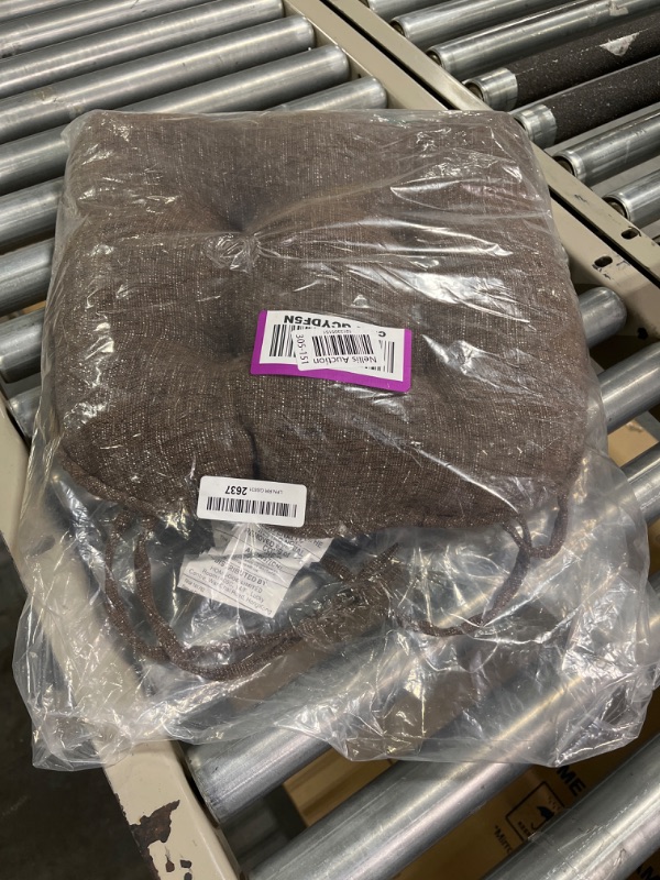 Photo 1 of 1 Pc Chair Cushion, Chair Pad, Seat Cushion, Non Slip with Ties, Brown