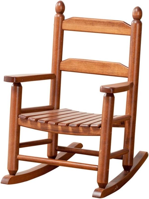 Photo 1 of Classic Wooden Child's Porch Chair Rocking Rocker Natural Brown Ages 3-6, Indoor