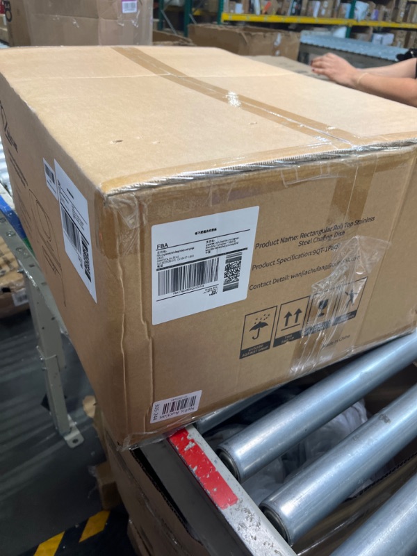 Photo 1 of IMACONE Roll Top Chafing Dish Buffet Set w/Visible Window, 9QT Stainless Steel Chafers and Buffet Warmer for Catering, with Full Size Food & Water Pan, Fold Frame, Fuel Holder for Event Party Holiday Full Size Food Pan