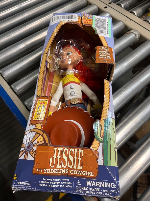 Photo 2 of DISNEY Store Official Jessie Interactive Talking Action Figure from Toy Story, 15 Inches, Features 10+ English Phrases & Sounds, Interacts with Other Figures, Removable Hat, Ages 3+