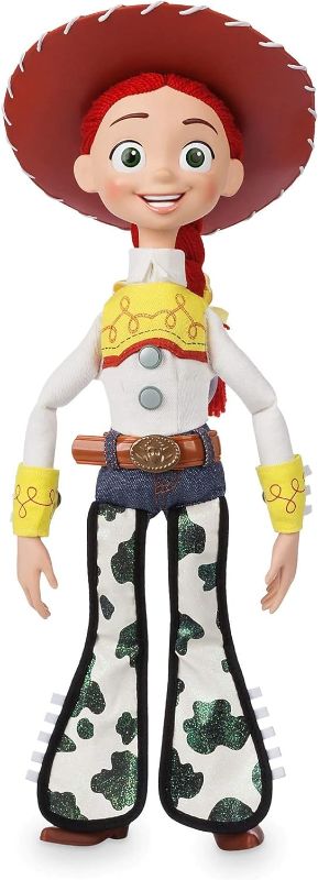 Photo 1 of ***SOUND DOESN'T WORK***

DISNEY Store Official Jessie Interactive Talking Action Figure from Toy Story, 15 Inches, Features 10+ English Phrases & Sounds, Interacts with Other Figures, Removable Hat, Ages 3+