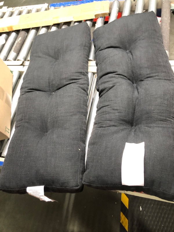 Photo 3 of **USED** Basic Beyond Indoor/Outdoor Bench Cushion - Non Slip Memory Foam Long Bench Cushions for Indoor Furniture, Thickened Black Bench Seat Cushion, 36x14x4 inch Black Bench Cushion