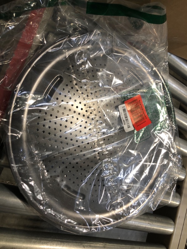 Photo 3 of Airbake Natural Large Aluminum Pizza Pan, 15.75in
