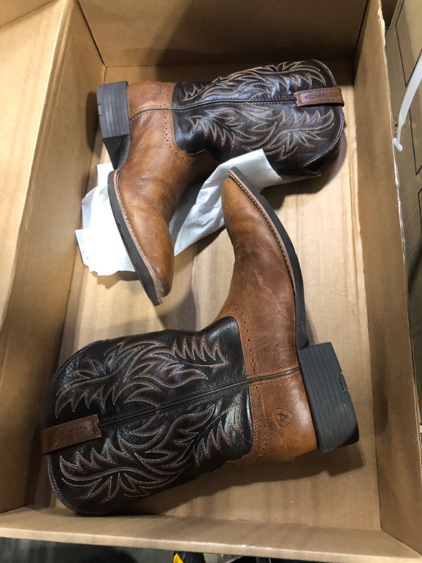 Photo 3 of Ariat Men's Sport Wide Square Toe Western Cowboy Boot 11.5 Wide Peanut Butter/Chaga Brown