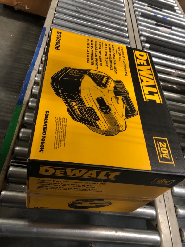 Photo 2 of ***TOOL ONLY - NO BATTERY***

DEWALT 20V MAX Cordless Wet-Dry Vacuum, Tool Only (DCV580H),Black, Yellow, 17.10 Inch x 12.80 Inch x 12.30 Inch
