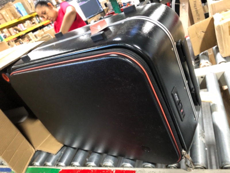 Photo 1 of *Different Color * mixi Suitcase Spinner Wheels Checked Luggage Hardshell Lightweight Rolling Suitcases PC with Cover & TSA Lock for Business Travel, 24inch, Black