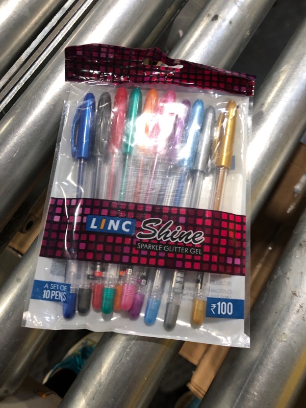 Photo 2 of Shine glitter gel pen 10 pk - Assorted