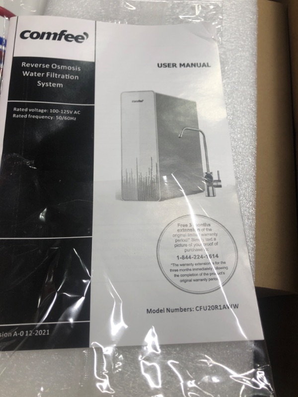 Photo 3 of ***NO CARTRIDGES***

Comfee PureSnap 600 Pro Tankless Reverse Osmosis Water Filtration System, 7-Stage High-Precision Filtration, Better Taste, 1.5:1 Low Drain Ratio, Smart Faucet 600GDP