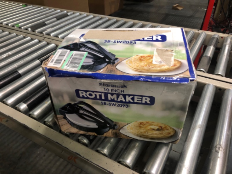 Photo 1 of 10inch Roti Maker by StarBlue with FREE Roti Warmer - The automatic Stainless Steel Non-Stick Electric machine to make Indian style Chapati, Tortilla, Roti AC 110V 50/60Hz 1200W SB-SW2093