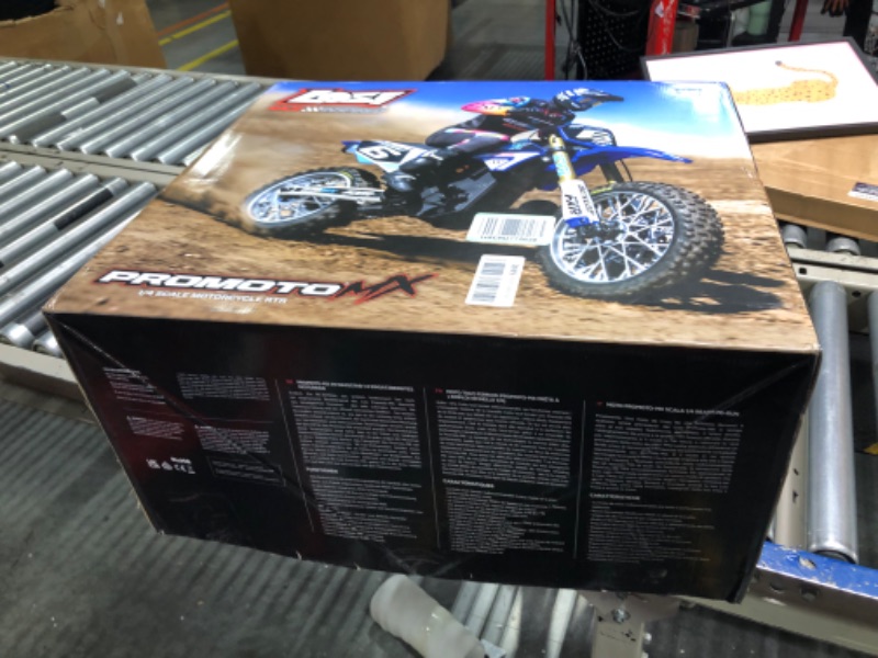 Photo 2 of Losi RC Motorcycle Promoto-MX 1/4 Motorcycle Ready-to-Run Battery and Charger Not Included ClubMX LOS06000T2 Blue