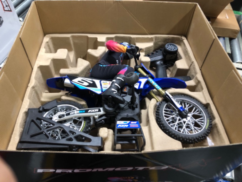 Photo 4 of Losi RC Motorcycle Promoto-MX 1/4 Motorcycle Ready-to-Run Battery and Charger Not Included ClubMX LOS06000T2 Blue