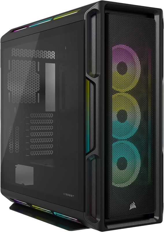 Photo 1 of CORSAIR iCUE 5000T RGB Mid-Tower ATX PC Case-208 Individually Addressable RGB LEDs-Fits Multiple 360mm Radiators-Easy Cable Management-3 Included CORSAIR LL120 RGB Fans