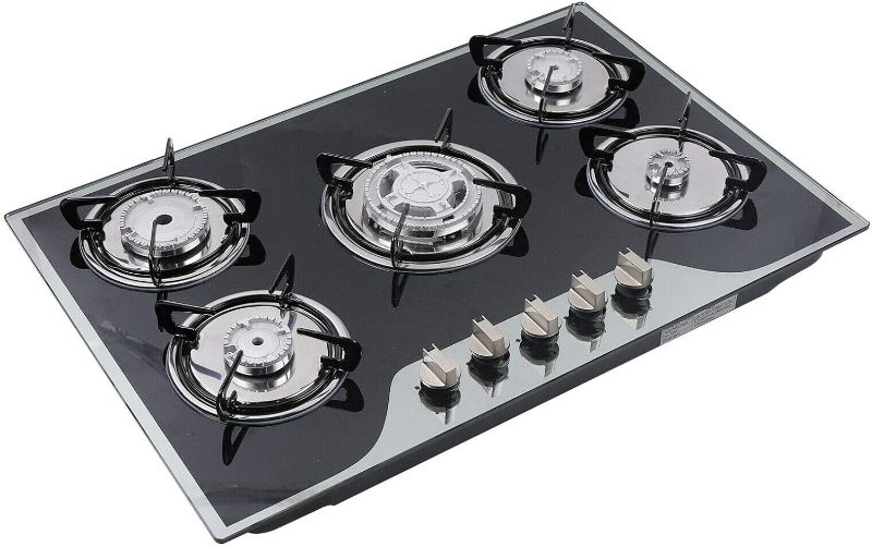Photo 1 of 30-Inch 5-Burner Gas Stove Built-In Stove Stove Kitchen LPG/Natural Gas Is Easy To Clean Used To Meet Various Cooking Needs