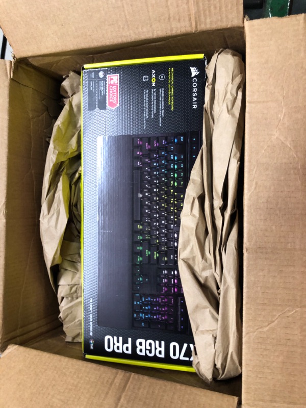 Photo 3 of Corsair K70 RGB PRO Mechanical Gaming Keyboard - Cherry MX Brown Keyswitches - 8,000Hz Hyper-Polling - Durable PBT Double-Shot Keycaps - Magnetic Soft-Touch Palm Rest - Black (QWERTY - NA Layout) K70 RGB PRO MX BROWN (Tactile)