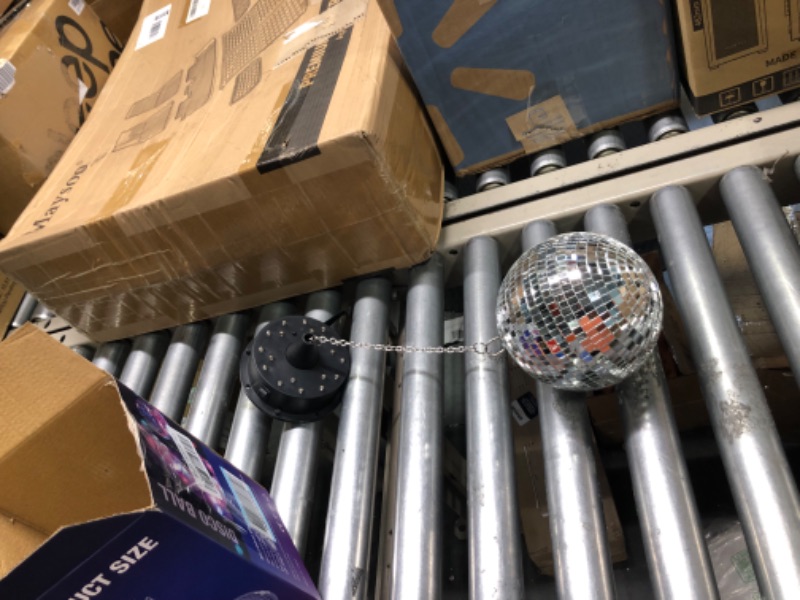 Photo 3 of 10 RPM Disco Ball with Motor and Disco Ball — Plug/Battery Powered Disco Ball Light with 4 Color Lights,18 LED Beads and Mirror Ball, Christmas Party, Back to 70s Theme Party Supplies 10RPM