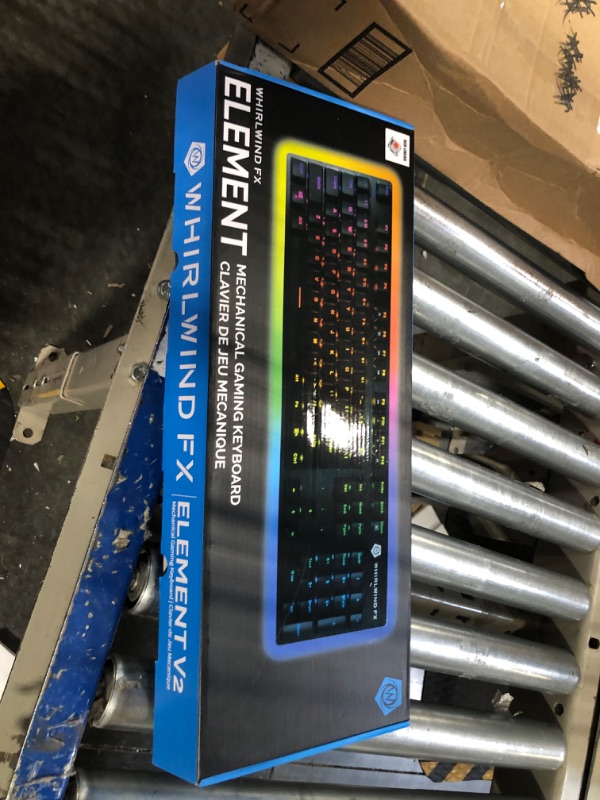 Photo 2 of Whirlwind FX Element V2 Gaming Keyboard: Interactive and Customizable Lighting – Immersive, Reactive RGB Experience (Red Linear) Full Size Keyboard Red Linear