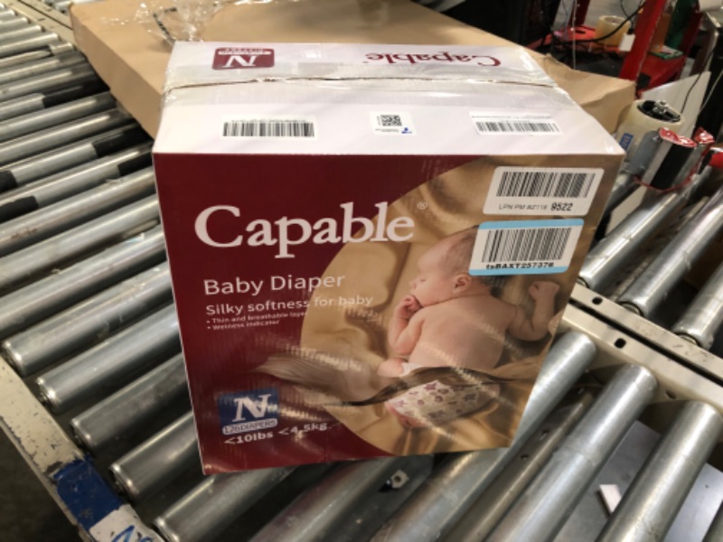 Photo 1 of Capable Newborn Diapers 126 Count, Triple Leak-Proof Baby Diapers, Hypoallergenic Disposable Diapers with Wetness Indicator, Extra-Absorbent, Light and Snug, Diapers Size NB Newborn (126 Count)