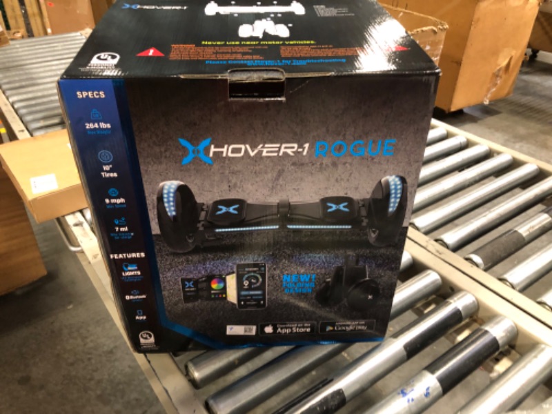 Photo 2 of Hover-1 Rogue Electric Folding Hoverboard | 9MPH Top Speed, 7 Mile Range, 5HR Full-Charge, Built-in Bluetooth Speaker, Rider Modes: Beginner to Expert Black